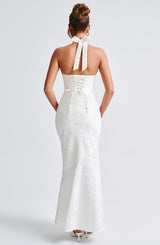Fioreclo Josefina Maxi Dress in Ivory