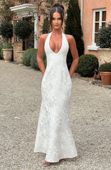 Fioreclo Josefina Maxi Dress in Ivory