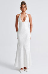 Fioreclo Josefina Maxi Dress in Ivory