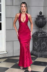 Fioreclo Josefina Maxi Dress in Red
