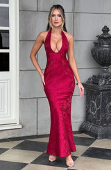 Fioreclo Josefina Maxi Dress in Red