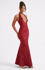 Fioreclo Josefina Maxi Dress in Red