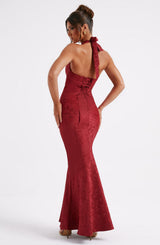 Fioreclo Josefina Maxi Dress in Red