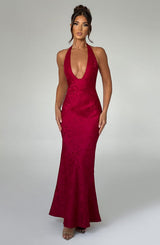 Fioreclo Josefina Maxi Dress in Red