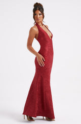 Fioreclo Josefina Maxi Dress in Red