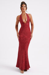Fioreclo Josefina Maxi Dress in Red