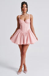 Fioreclo Josette Mini Dress in Blush