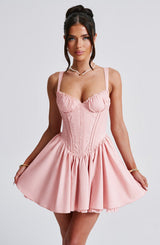 Fioreclo Josette Mini Dress in Blush