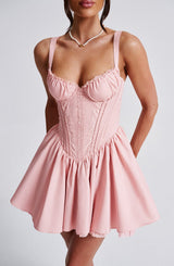 Fioreclo Josette Mini Dress in Blush