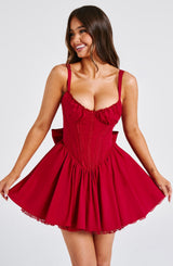 Fioreclo Josette Mini Dress in Red