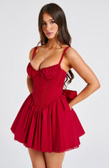 Fioreclo Josette Mini Dress in Red