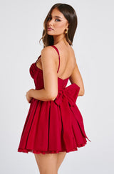 Fioreclo Josette Mini Dress in Red
