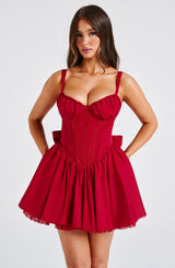Fioreclo Josette Mini Dress in Red