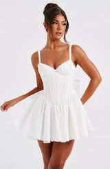 Fioreclo Josette Mini Dress in White