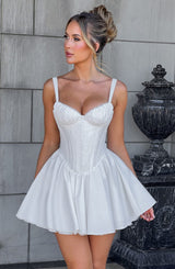 Fioreclo Josette Mini Dress in White