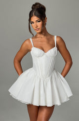 Fioreclo Josette Mini Dress in White
