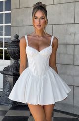 Fioreclo Josette Mini Dress in White