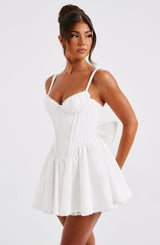 Fioreclo Josette Mini Dress in White