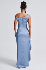 Fioreclo Julietta Maxi Dress in Dusty Blue