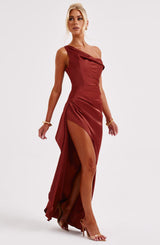Fioreclo Julietta Maxi Dress in Rust
