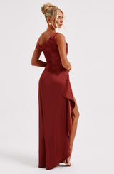 Fioreclo Julietta Maxi Dress in Rust