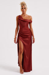 Fioreclo Julietta Maxi Dress in Rust