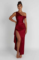 Fioreclo Julietta Maxi Dress in Wine