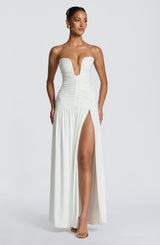 Fioreclo Junelle Maxi Dress in White
