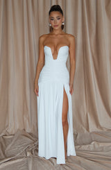 Fioreclo Junelle Maxi Dress in White