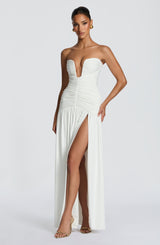 Fioreclo Junelle Maxi Dress in White
