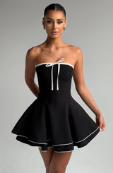 Fioreclo Junora Mini Dress in Black/White