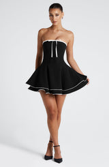 Fioreclo Junora Mini Dress in Black/White