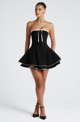 Fioreclo Junora Mini Dress in Black/White