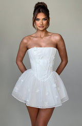 Fioreclo Justine Playsuit in Ivory