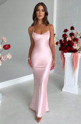 Fioreclo Malikah Maxi Dress in Blush