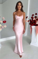 Fioreclo Malikah Maxi Dress in Blush