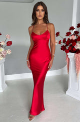 Fioreclo Malikah Maxi Dress in Red