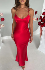 Fioreclo Malikah Maxi Dress in Red