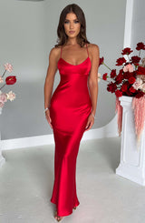 Fioreclo Malikah Maxi Dress in Red
