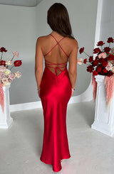 Fioreclo Malikah Maxi Dress in Red