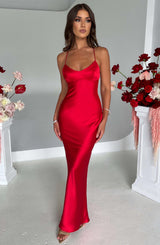 Fioreclo Malikah Maxi Dress in Red