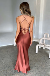Fioreclo Malikah Maxi Dress in Rust