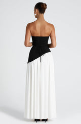 Fioreclo Maliyana Maxi Dress in Black/White