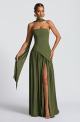 Fioreclo Maliyana Maxi Dress in Khaki