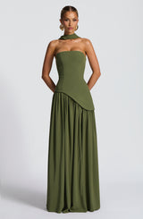 Fioreclo Maliyana Maxi Dress in Khaki