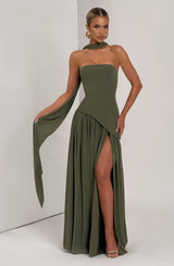 Fioreclo Maliyana Maxi Dress in Khaki