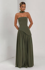 Fioreclo Maliyana Maxi Dress in Khaki