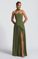 Fioreclo Maliyana Maxi Dress in Khaki