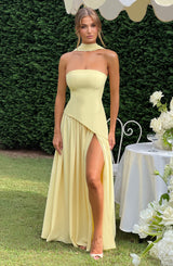 Fioreclo Maliyana Maxi Dress in Lemon