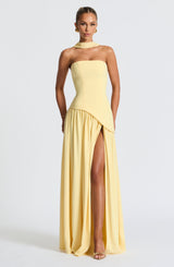 Fioreclo Maliyana Maxi Dress in Lemon